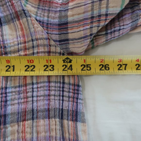 Free People Lucy Plaid Swing Shirt, Size Small - Picture 11 of 12